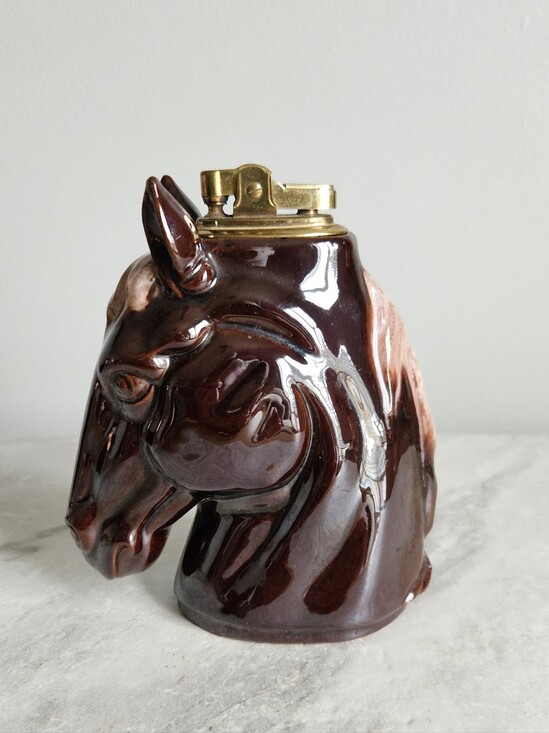 Made in Japan Other - Vintage Mid Century Japan Ceramic Horse Head Barware Statue Decor As Is